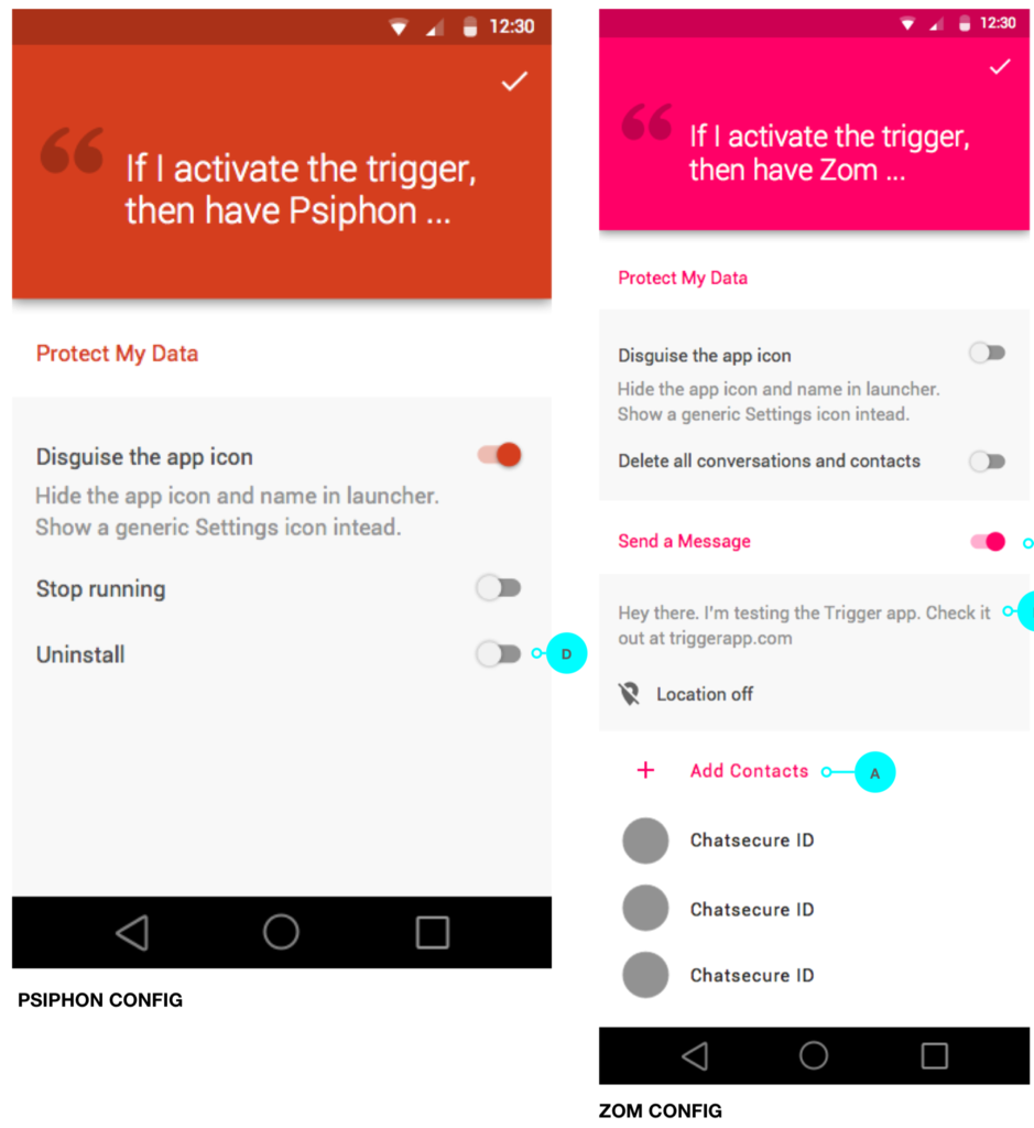 parents track calls and messages with panic button app